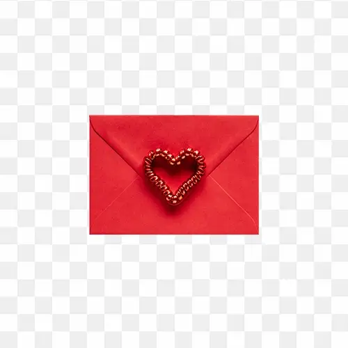 Letter envelope with heart png